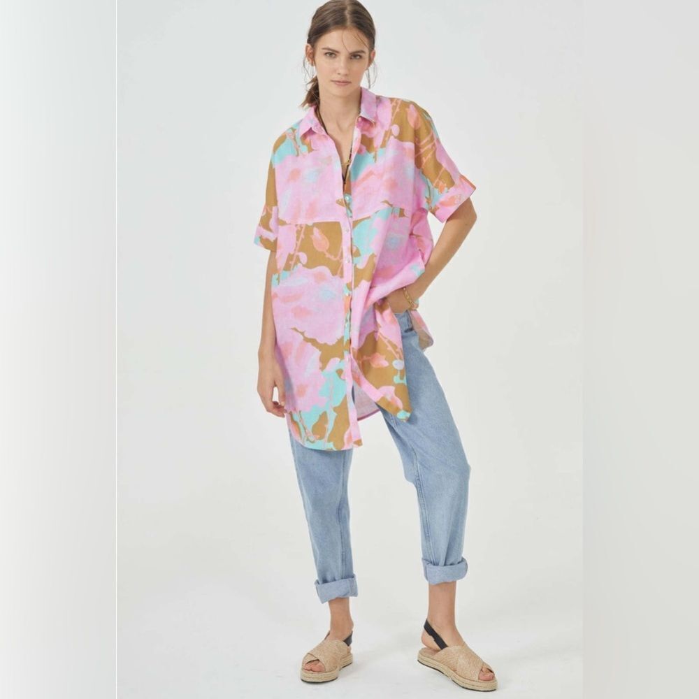 Lanhtropy Alba Shirt Aquarela Dress Size L/XL